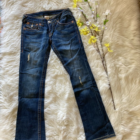 ❤️True Religion Billy Bootcut Red Tag Jeans size 27 - Picture 2 of 6